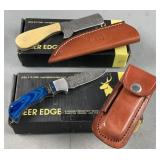 2 Custom Damascus Style Knives