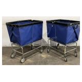 (2) Vinyl Laundry Carts