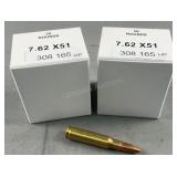 (40) Rnds Reloaded .308 Win 165g HP