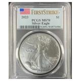 2023 1oz Silver Eagle Dollar PCGS MS70