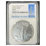 2022 1oz SIlver Eagle Dollar MS 70