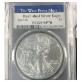 2017 1oz Silver Eagle Dollar PCGS SP70