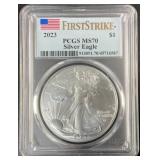 2023 1oz Silver Eagel Dollar PCGS MS70