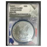 2021 1oz Silver Eagle Dollar ANACS-MS70