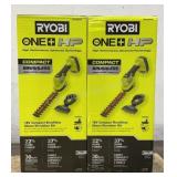 (2) Ryobi 18V Shear/Shrubber Kits PBLSH01K