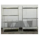 (2) Aluminum Shelving Units