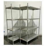 (2) Aluminum Shelving Units