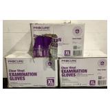 (3) Procure 1500ct XL Vinyl Exam Gloves PC580