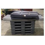(Qty - 5) Collapsible Plastic Crates-