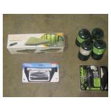 Tent. Flashlight, Propane, and Knife-