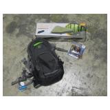 Backpacking Tent, Hydration Pack, Headlamp-