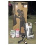 Punching bag, Bluetooth buds, gloves, jump rope-