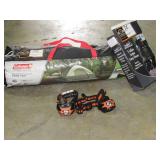 Tent, Headlamps and Camp Shower-