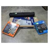 Canopy, Dartboards, Corn Hole Game-