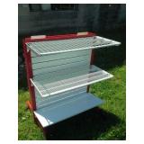 Red and White Store Shelving