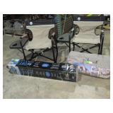 Camp Cabin Tent, Canopy, Folding Chairs-