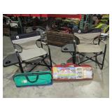 Tent, Croquet Set, Folding Chairs-