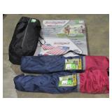 Tent, Bean Bag Toss Set, Folding Chairs-