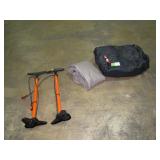Air Mattresses, Floor Pump, and Flashlight-