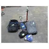 Backpack, Air Mattress, Pump, Lantern, Water Packs