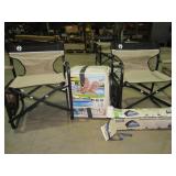 Pool, Tent, and Folding Chairs-