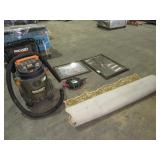 Rug, Mirror, Jump Box and Shop Vac-