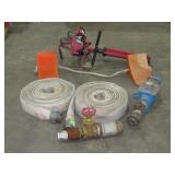 Water Hoses, Wheel Chocks, Shop Lights-