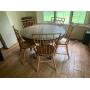 Primitive Pedestal Table with 5 Chairs