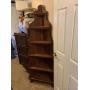 Tall Corner Wooden Curio Shelf