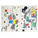 2pc Joan Miro Original Color Lithographs