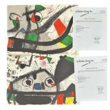 2pc Joan Miro "Un Cami Compartit" Lithos