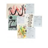 4pc Joan Miro Original Color Lithographs