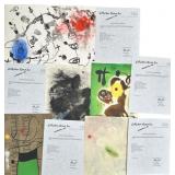 5pc Joan Miro Original Color Lithographs