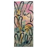After Hunt Slonem Bunny on Canvas Reproduction