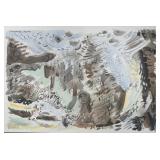 Andre Mason 1952 Color Lithograph "Le Torrent"