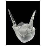 Lalique France Crystal "Sylvie" 6 Flower Frog