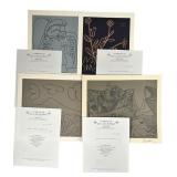 4pc Pablo Picasso Original Linocuts
