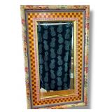 MacKenzie-Childs Mirror Includes Plaque on Verso