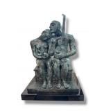 Yuri Yuroz Bronze Sculpture "Together in Time"