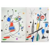 2pc Joan Miro Original Color Lithographs