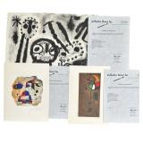3pc Joan Miro Lithos Recent Paintings Series