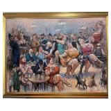 Barry Leighton-Jones "The 3 Dog Pub" Oil Canvas