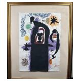Joan Miro Original Acrylic & Ink "La Harpie"
