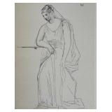 Pablo Picasso Litho "Woman With A Veil" COA Stamp