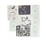 4pc Pablo Picasso "Toros y Toreros" Lithos