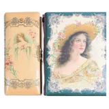 2pc Antique Victorian Celluloid Photo Albums