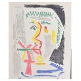2pc Picasso Lithographs "Head I & Man Smoking"