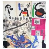 5pc Joan Miro Book Cover, Poster Lithographs
