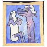 After Roberto Matta Oil on Canvas "Effare"