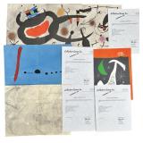 4pc Joan Miro Lithos from Oiseau Solaire